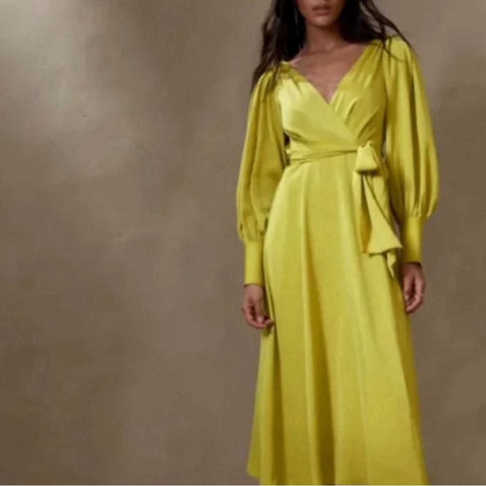 Banana Republic Celestial Blouson-Sleeve Maxi Dress